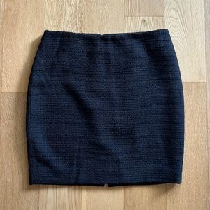 Theory Black Tweed Mini Skirt Size 6